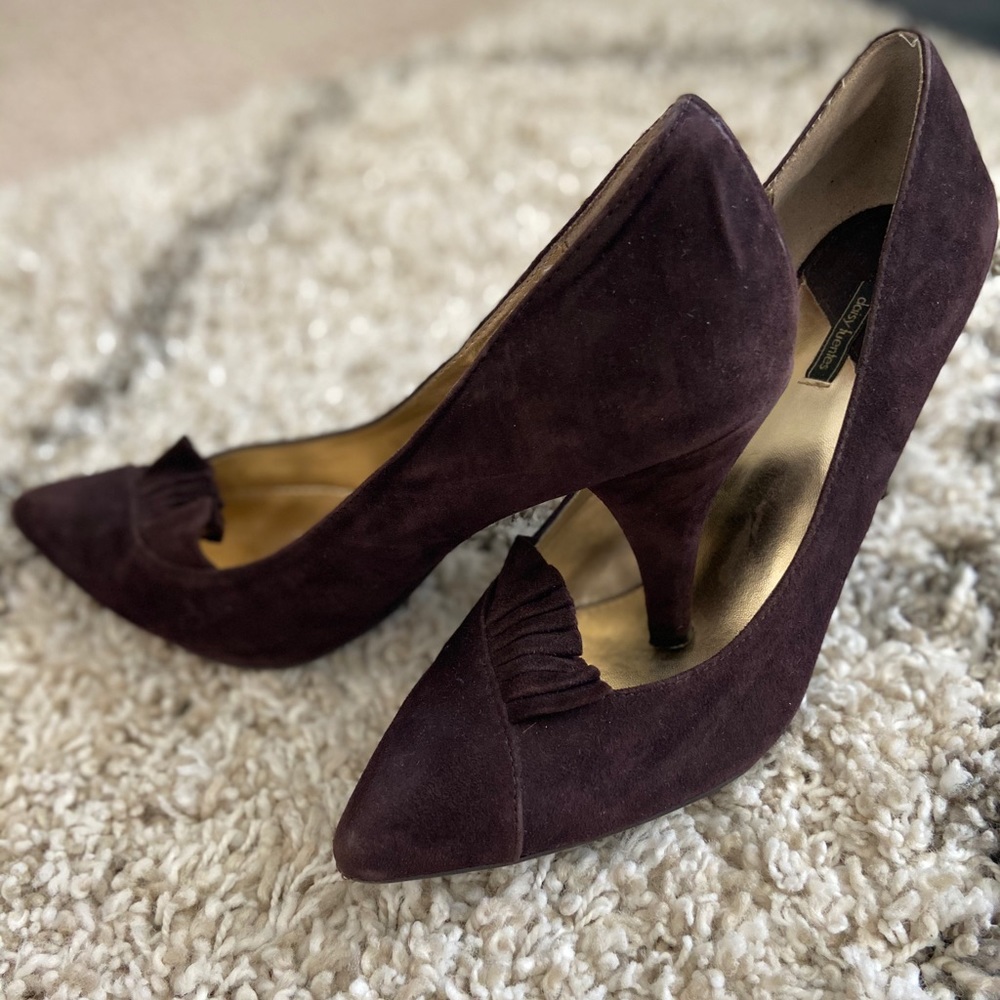 Brown Suede Heels-Daisy Fuentes